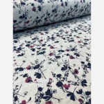 پارچه تریکو نخی عرض ۱۴۰ طرح گل‌ ریز بهاری